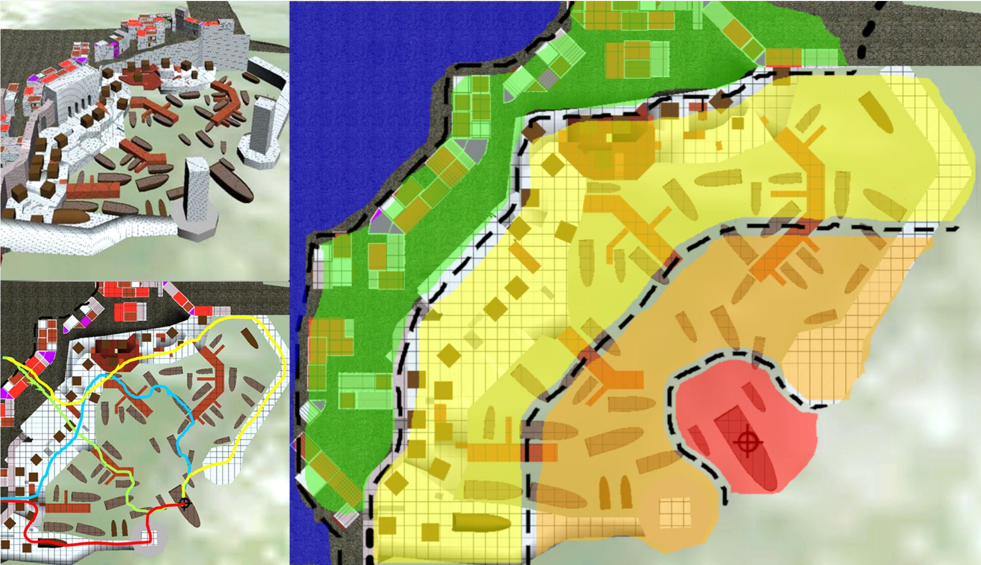 Open world mission diagram for Assassin's Creed, by Phillippe Bergeron (GDC 2016)